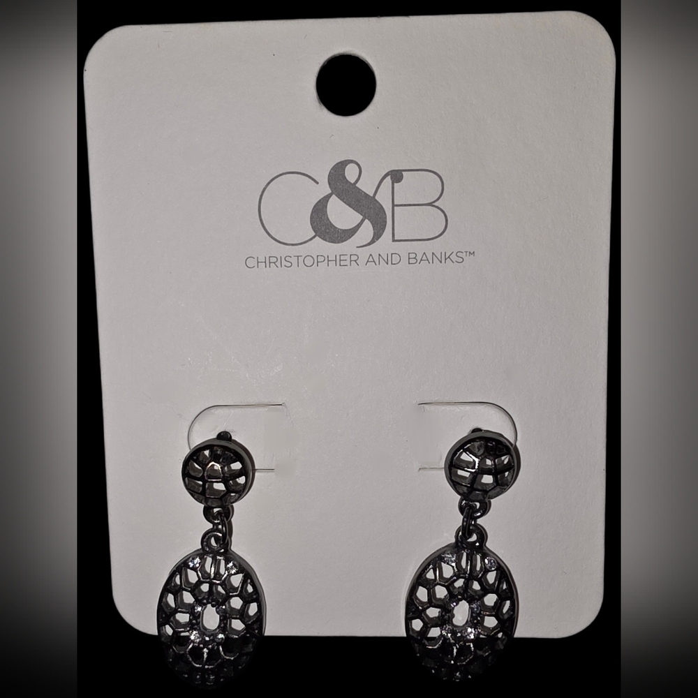 Intricate Gunmetal Earrings